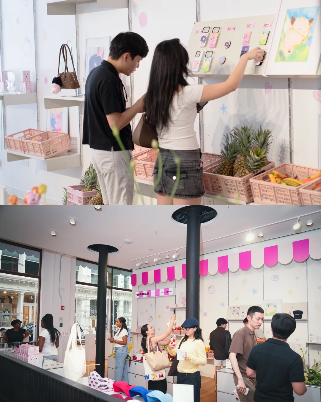 Visitors exploring Odd One In's Taste of Love pop-up at Shopify New York